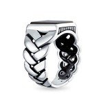 Men's Personalized Sterling Silver Tiger Eye Signet Ring