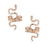Rose Gold Plated Snake Ear Cuff Earrings