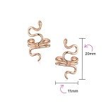 Rose Gold Plated Snake Ear Cuff Earrings