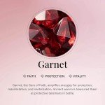 9 Stone Vintage Red Garnet Engagement Ring