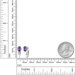 Sterling Silver Birthstone Clip-On Drop Earrings