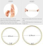 14K Gold Plated Thin Round Bangle Set for Women