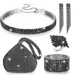 Luxurious 5-Piece Crystal Jewelry Set for Weddings
