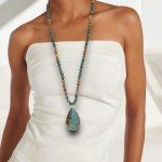 BALOOLA Handmade Boho Statement Necklace - Turquoise Green