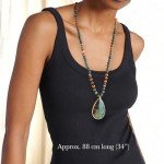 BALOOLA Handmade Boho Statement Necklace - Turquoise Green