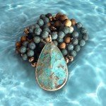 BALOOLA Handmade Boho Statement Necklace - Turquoise Green