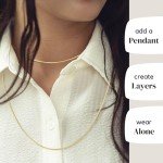 Dainty 24k Gold Snake Chain Necklace for All