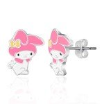 My Melody Silver Plated Stud Earrings for Women