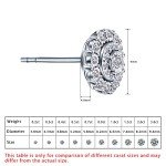 Elegant Round Cut Diamond Stud Earrings for Women