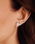 14K Gold Plated Stainless Steel Stud Earrings Set
