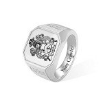 Custom Vintage Signet Ring - Engraved 925 Silver