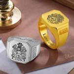 Custom Vintage Signet Ring - Engraved 925 Silver