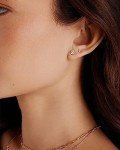 14K Gold Plated Stainless Steel Stud Earrings Set