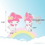 My Melody Silver Plated Stud Earrings for Women