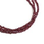 Red Garnet 3-Layer Beaded Bracelet for Women