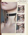Punk Leather Choker Necklace Set - 20 Pieces