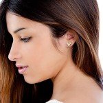 Minnie Mouse April Birthstone Stud Earrings