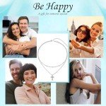 Dainty Moonstone Cross Choker Necklace for Women