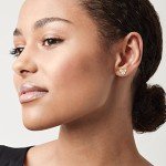 Minnie Mouse April Birthstone Stud Earrings