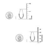 Sterling Silver Vintage Boho Tribal Hoop Earrings