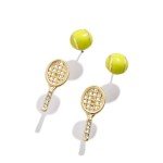 Tennis Themed Earrings Set - Fun Statement Style