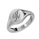 Personalized Sterling Silver Initial Pinky Ring