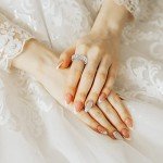 Sterling Silver Radiant Cut Eternity Engagement Ring