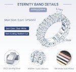Sterling Silver Radiant Cut Eternity Engagement Ring