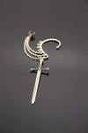Gothic Pirate Dagger Ear Cuff Earrings