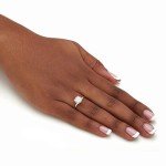 Yellow Gold-Plated Cubic Zirconia Engagement Ring