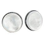 Elegant 16mm White Mother of Pearl Clip-On Earrings