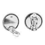 Elegant 16mm White Mother of Pearl Clip-On Earrings