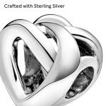 PANDORA Sterling Silver Knotted Heart Charm