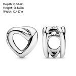 PANDORA Sterling Silver Knotted Heart Charm