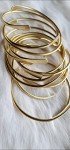 Boho Stacking Raw Brass Cuff Bracelets Set