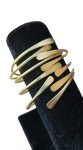 Boho Stacking Raw Brass Cuff Bracelets Set