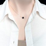 Dainty Sterling Silver Black Onyx Choker Necklace