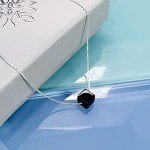 Dainty Sterling Silver Black Onyx Choker Necklace