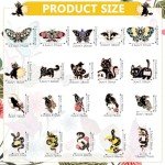 Gothic Cat and Butterfly Enamel Pins Set