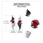 Angel and Devil Wings Drop Earrings in Silver