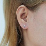 Sterling Pine Evergreen Tree Stud Earrings