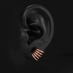 Rose Gold Stainless Steel Stacked Ring Cuffs