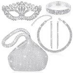 Sparkling Rhinestone Masquerade Jewelry Set for Parties