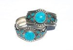 Adjustable Multi-Stone Boho Turquoise Cuff Bracelet
