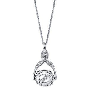 1928 Jewelry Flower Spinner Locket Necklace for Women