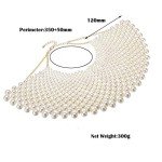 Chunky White Resin Bead Choker Necklace
