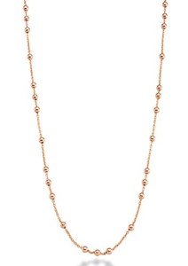 Miabella Women’s 60" Gold-Plated Beaded Rosary Necklace