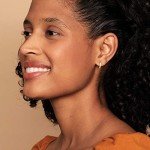 18K Gold Plated Pave Hoop Earrings for Women