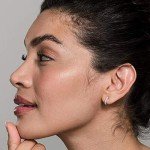 18K Gold Plated Pave Hoop Earrings for Women