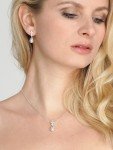 Ivory Pearl Bridal Jewelry Set with Earrings